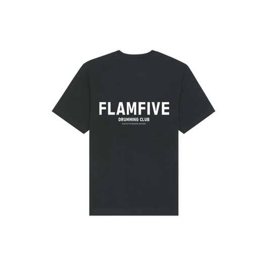 KIDS FLAM5 DRUMMING CLUB BLACK TSHIRT - Flam5drumming