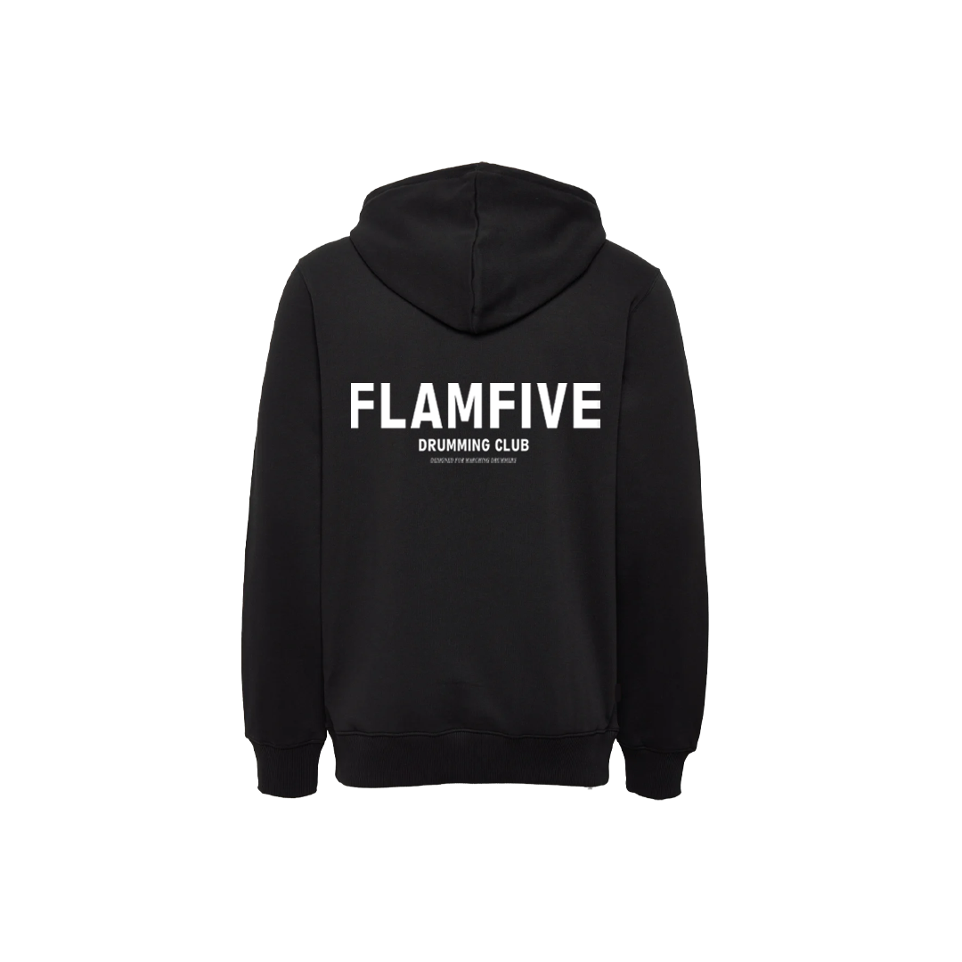 FLAM5 DRUMMING CLUB HOODIE BLACK - Flam5drumming