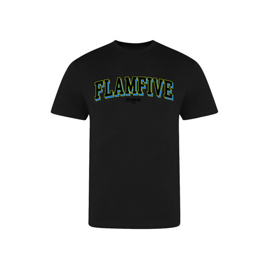 FLAM5 COLLEGE TSHIRT BLACK - Flam5drumming