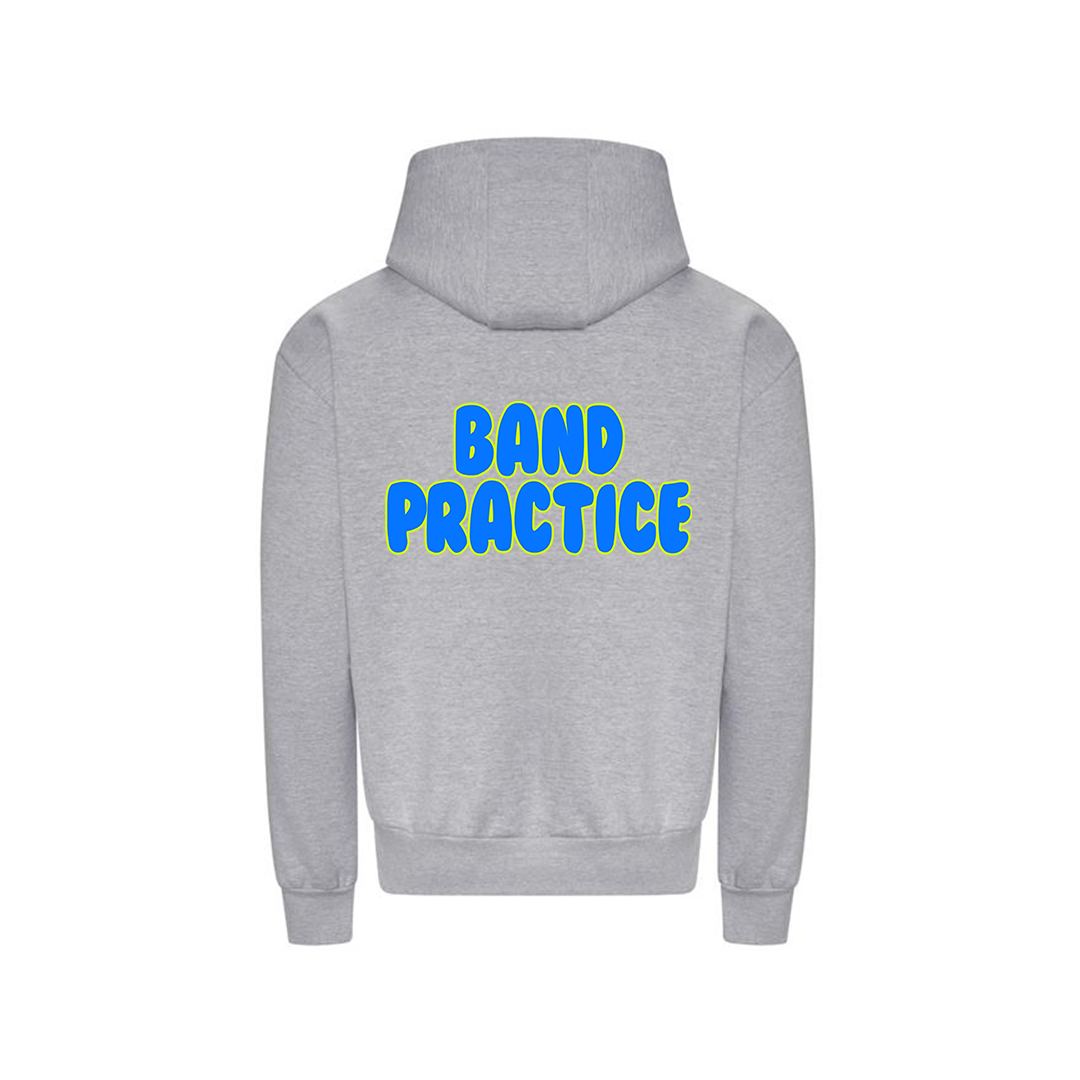 FLAM5 GREY "BAND PRACTICE" HOODIE BLUE - Flam5drumming