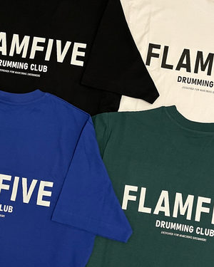 FLAM5 DRUMMING CLUB TSHIRT GENERAL WHITE - Flam5drumming