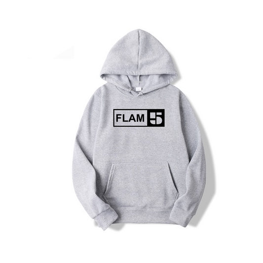 FLAM5 GREY HOODIE - Flam5drumming