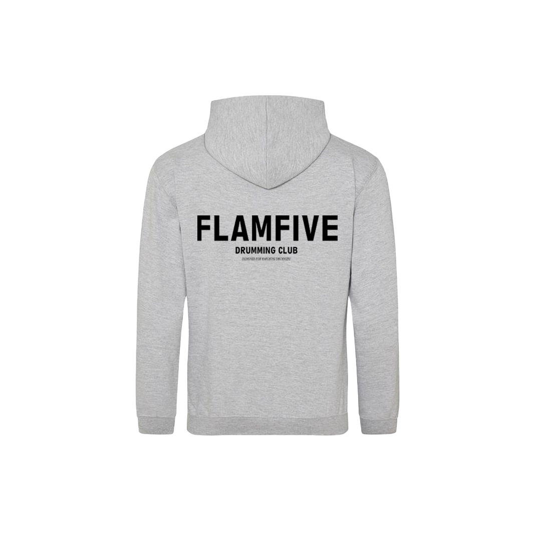 FLAM5 DRUMMING CLUB HOODIE GREY - Flam5drumming