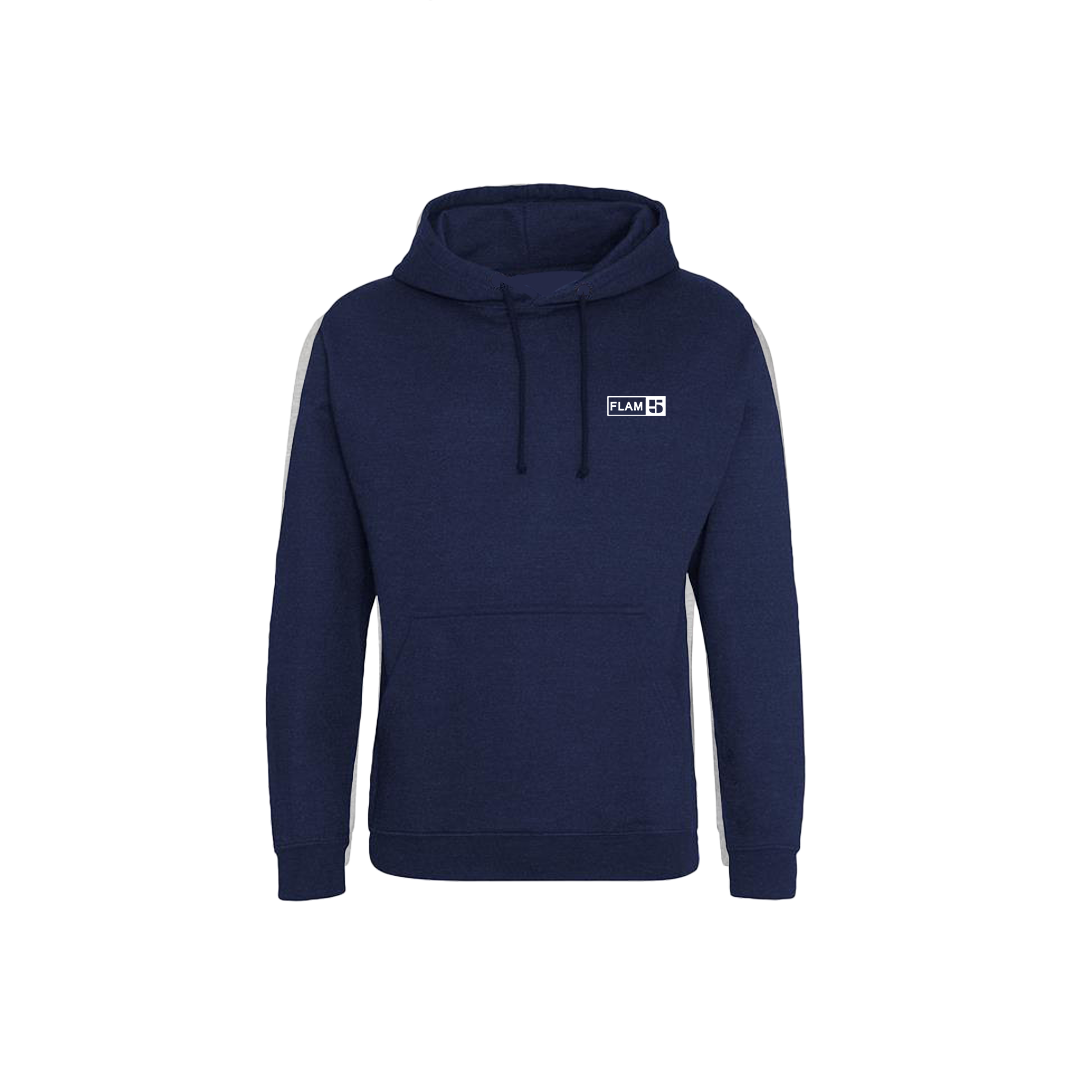 FLAM5 DRUMMING CLUB HOODIE NAVY - Flam5drumming