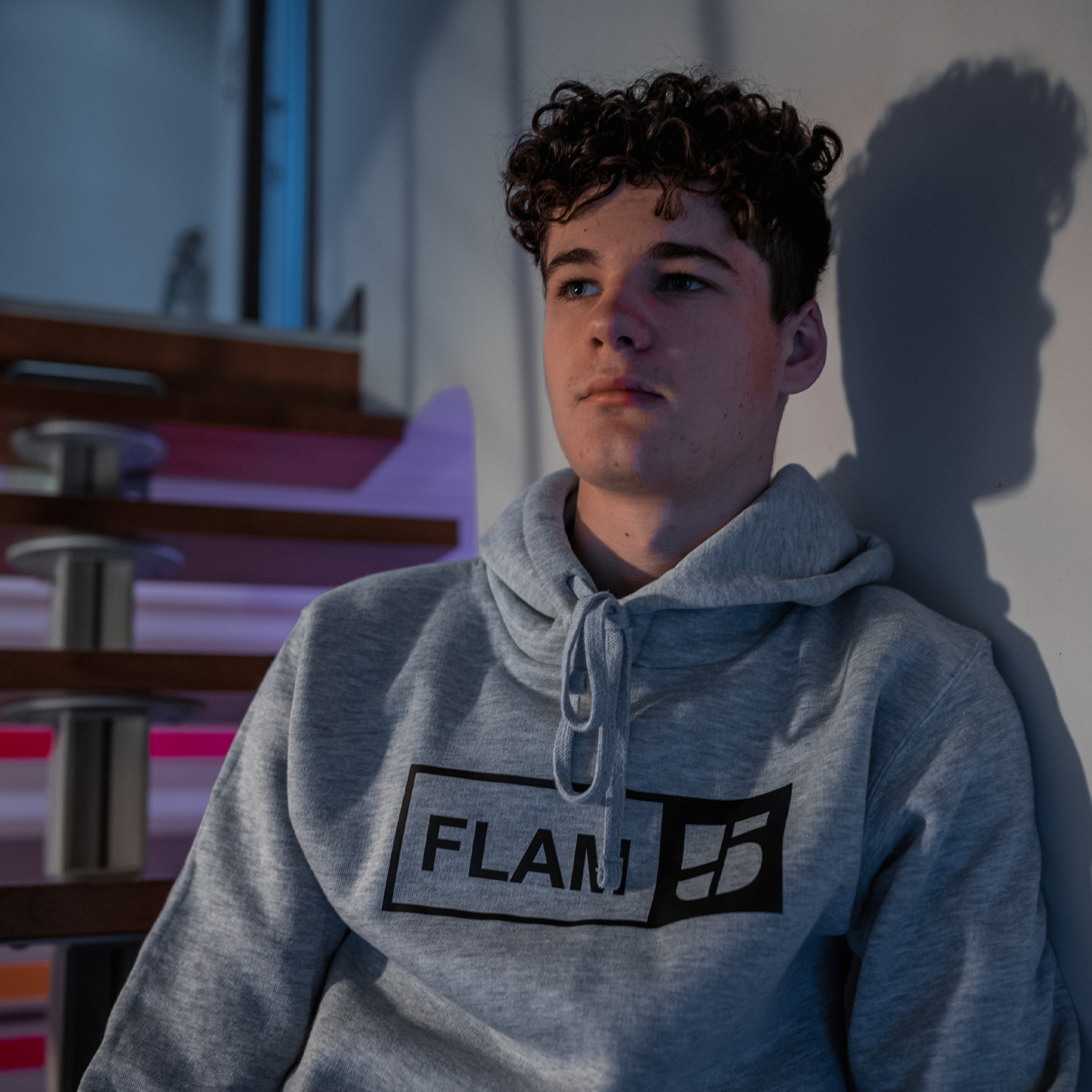 FLAM5 GREY HOODIE - Flam5drumming